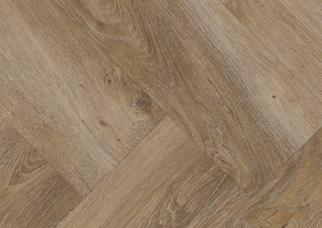 Medžio imitacijos vinilinės grindys, angliška herringbone eglutė Ter hurne