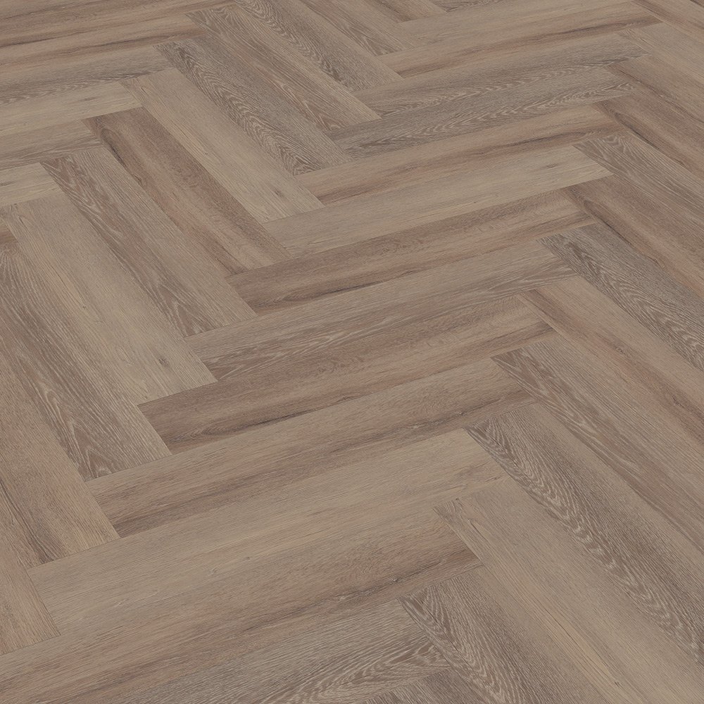 Oneflor vinilines grindys cerused oak dark natural herringbone