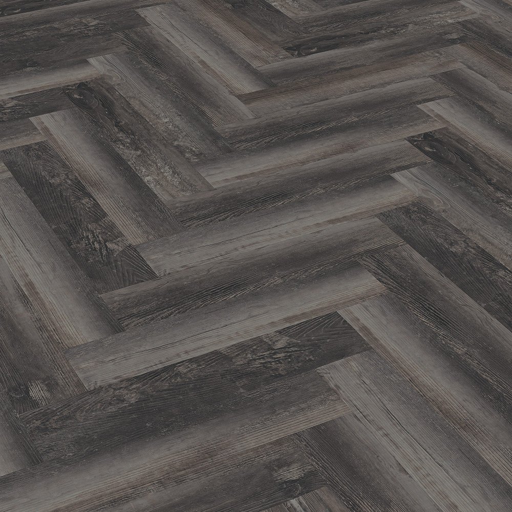 Oneflor smoked pine black vinilines grindys herringbone